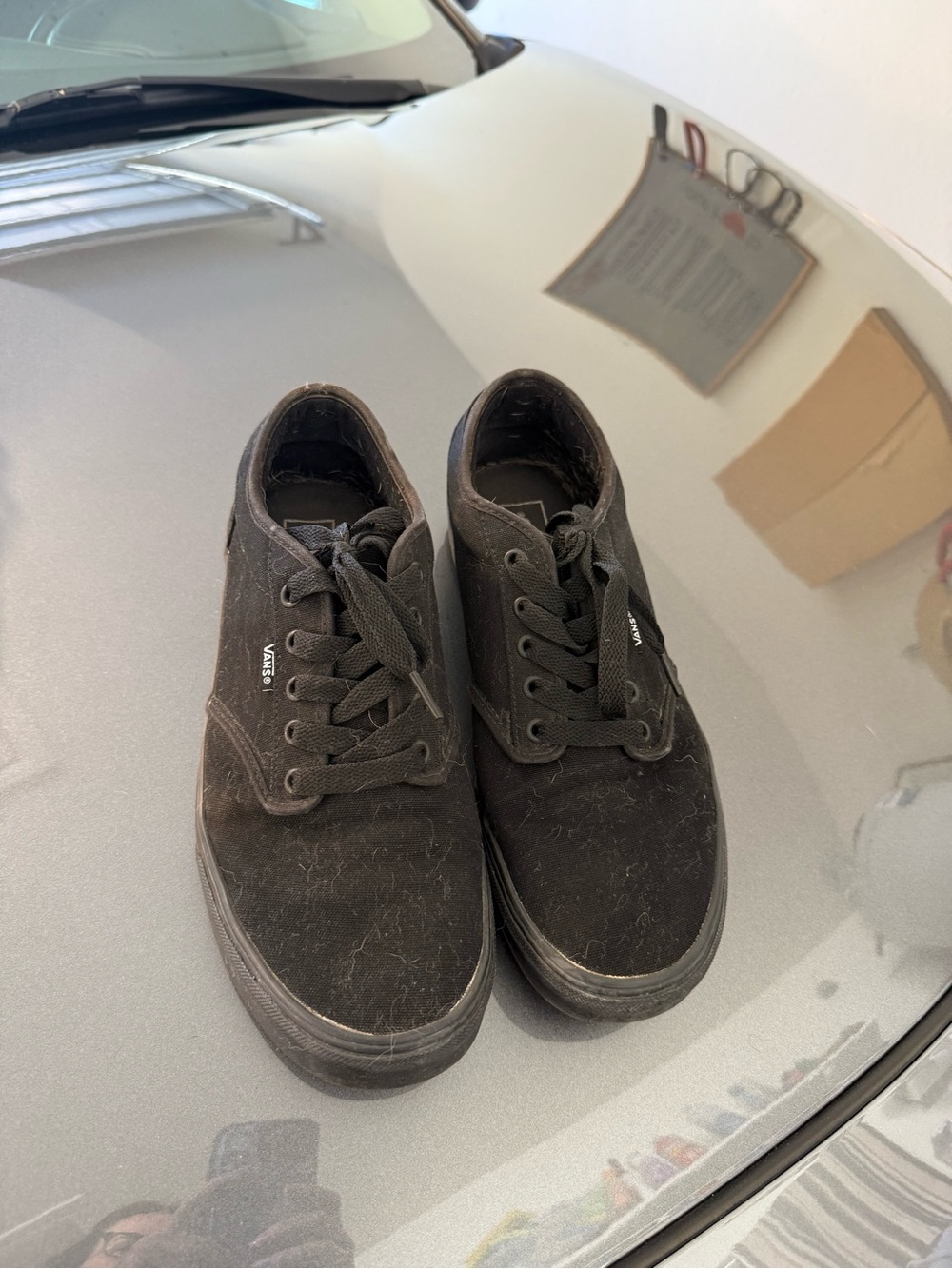 Vans Men’s Black Low-Top Canvas Sneakers